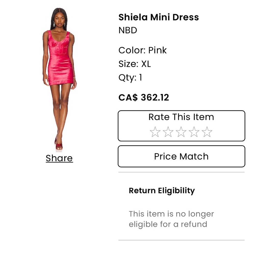 NBD Shiela Mini Dress - Vibrant Pink